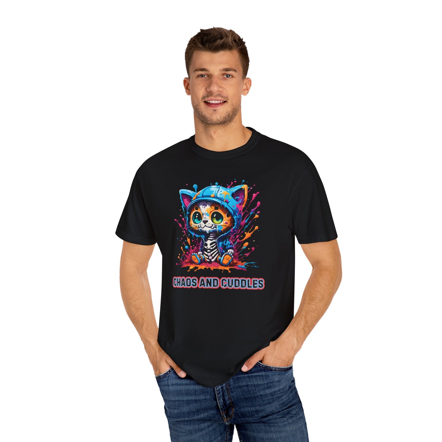 Chaos and Cuddles Cat T-Shirt: Funny Pet Lover Gift