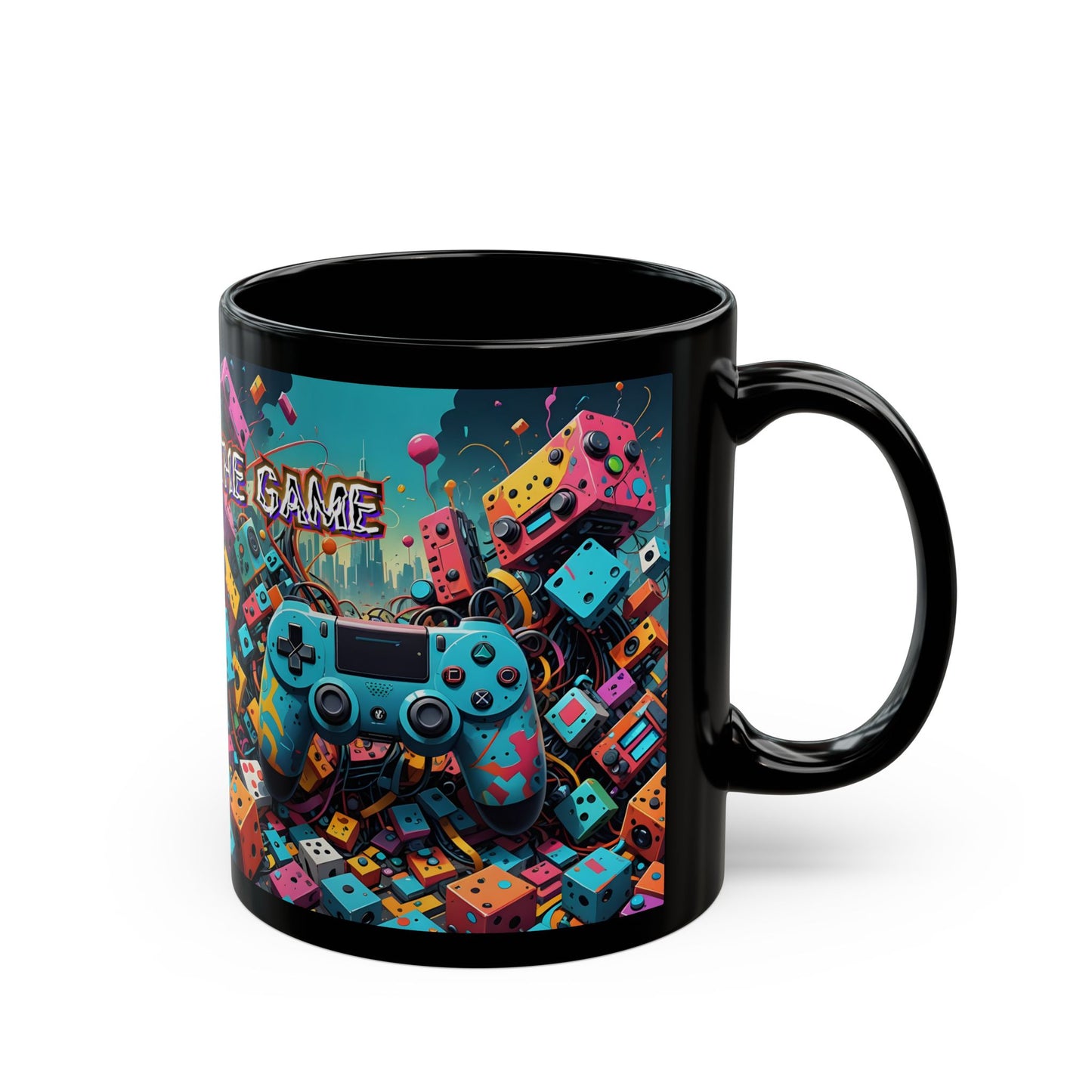 Gamer's Black Coffee Mug: Caught in the Game Design