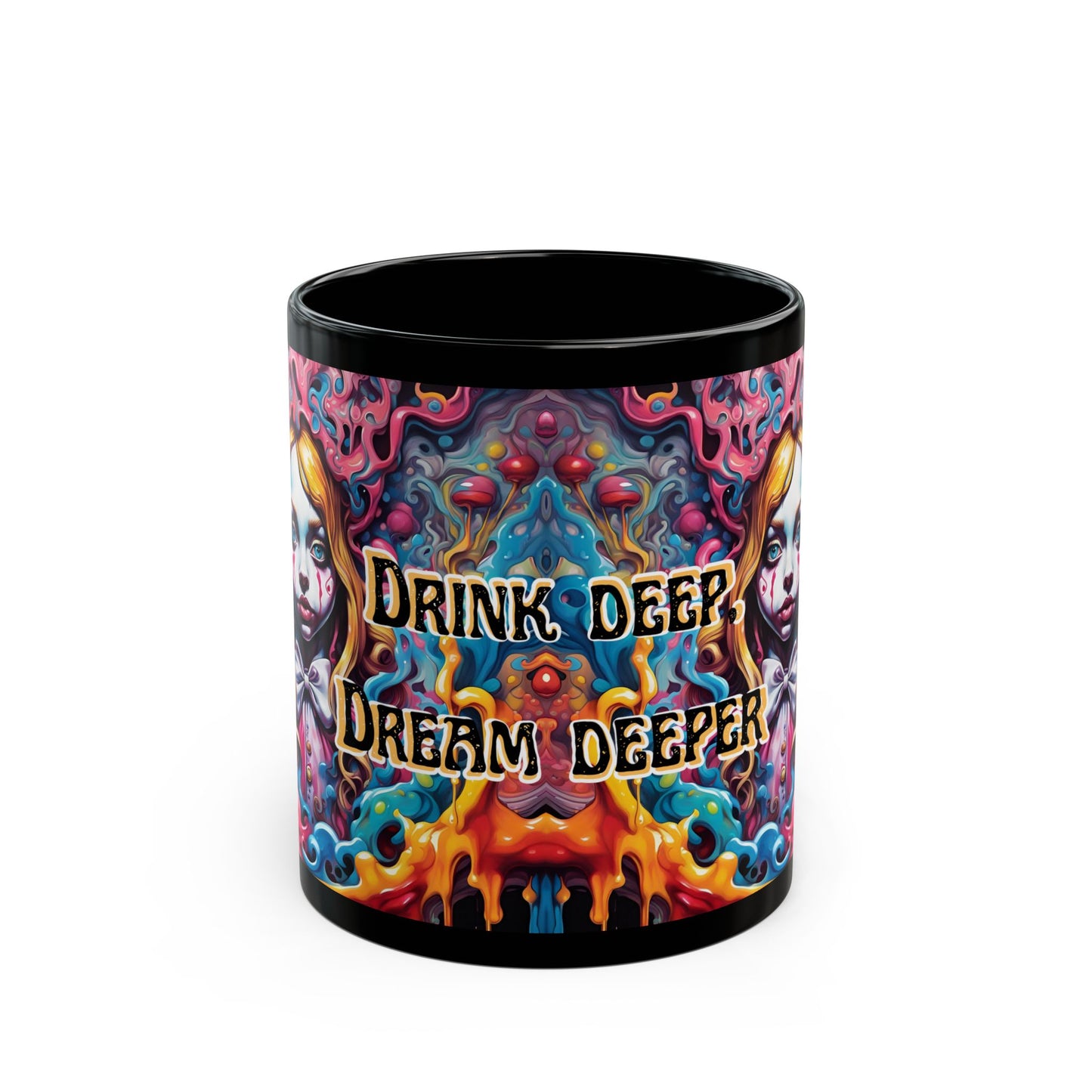 Psychedelic Art Mug: "Drink Deep, Dream Deeper" Bohemian Coffee Cup