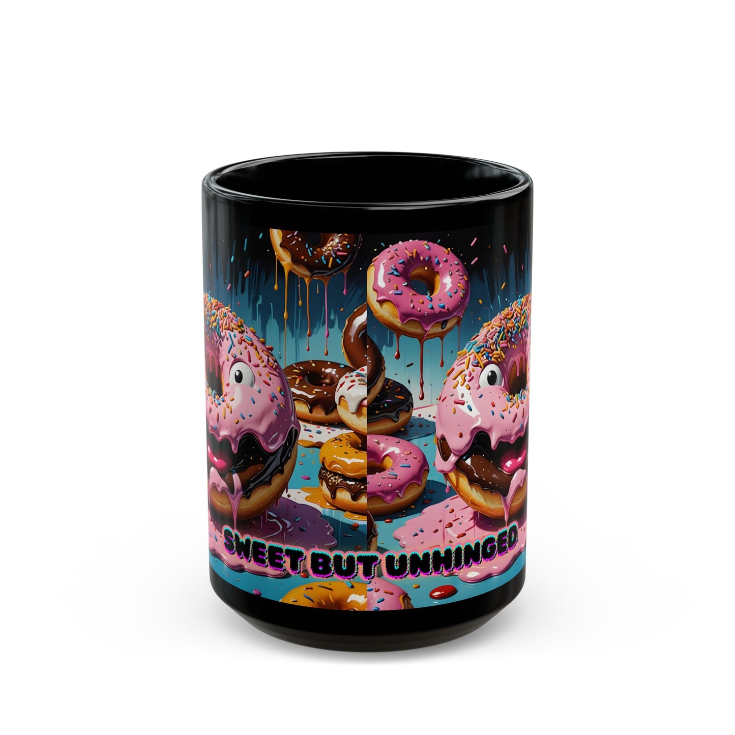 Sweet But Unhinged Donut Mug, Fun Coffee Cup, Quirky Gift for Food Lovers, Unique Kitchen Decor, Perfect for Birthdays or Holidays