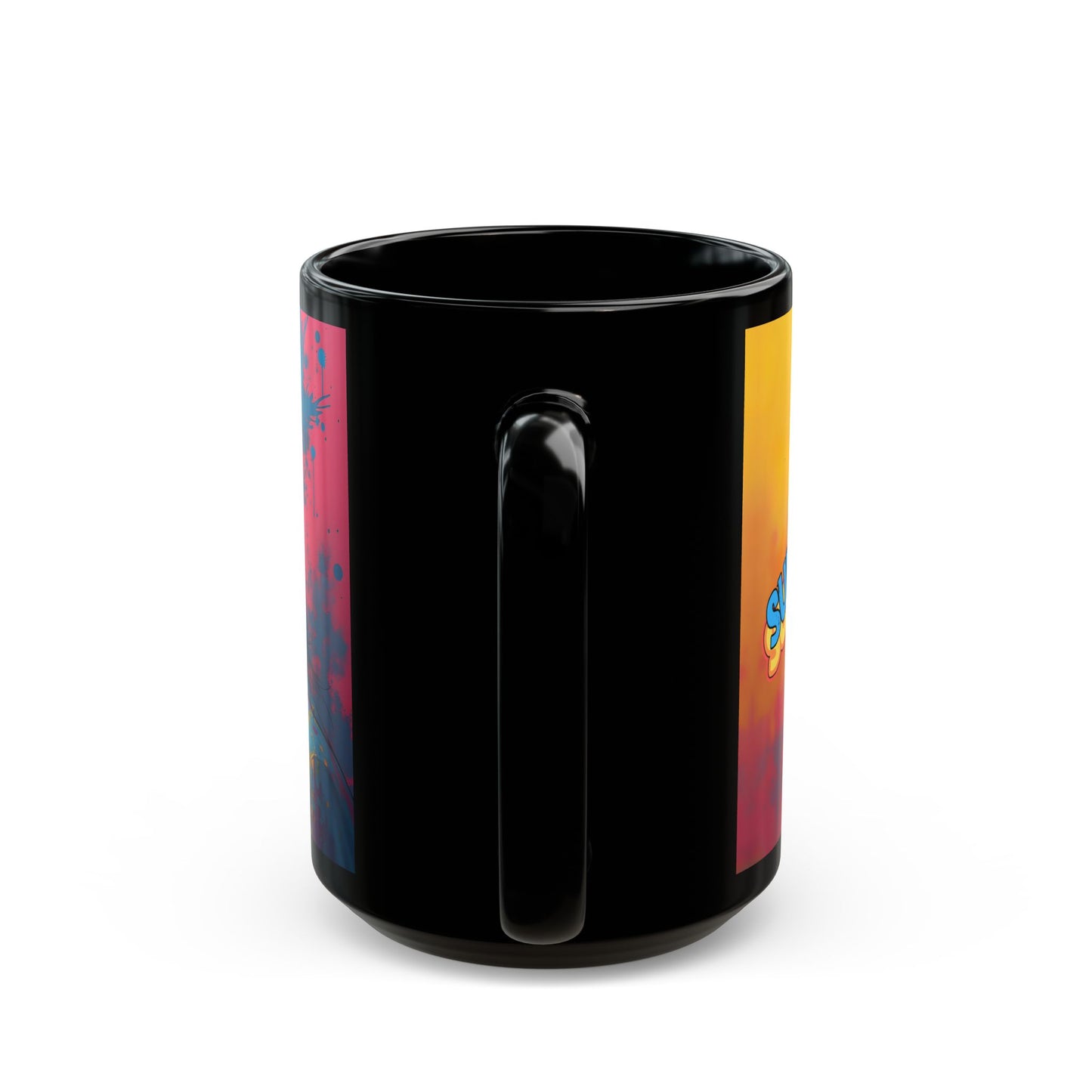 Psychedelic Skull Mug – Trippy Skeleton Art with Neon Acid Cowboy Chaos