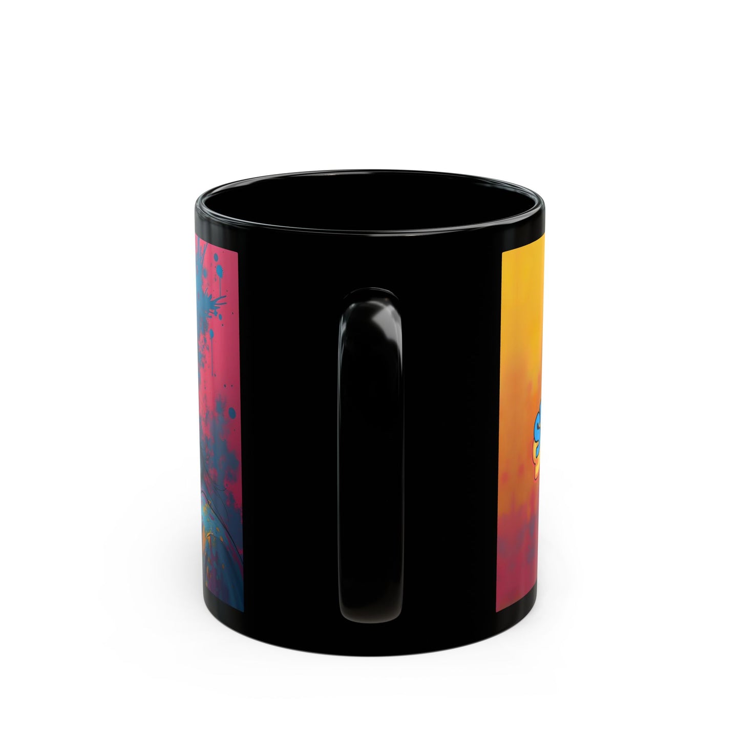 Psychedelic Skull Mug – Trippy Skeleton Art with Neon Acid Cowboy Chaos