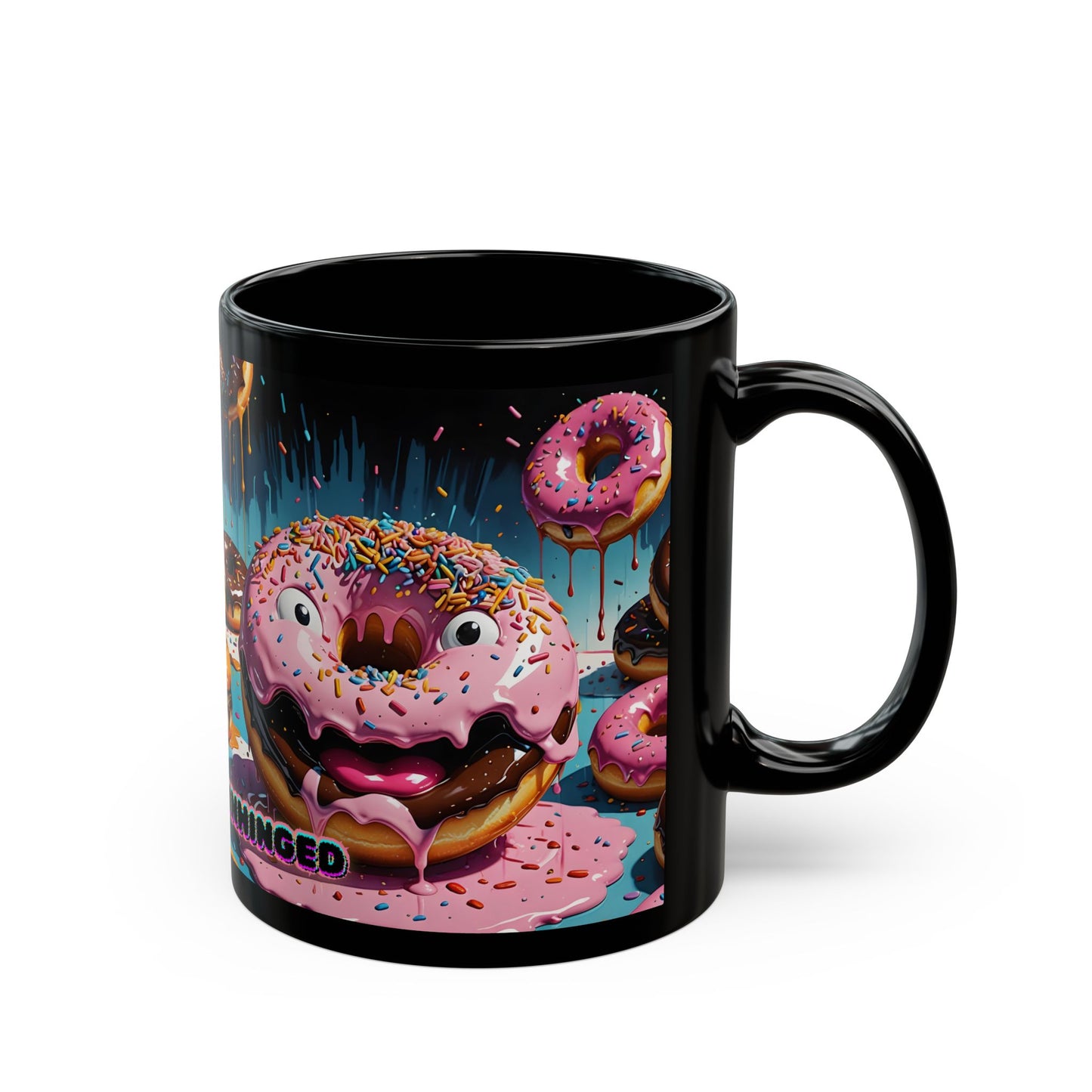 Sweet But Unhinged Donut Mug, Fun Coffee Cup, Quirky Gift for Food Lovers, Unique Kitchen Decor, Perfect for Birthdays or Holidays