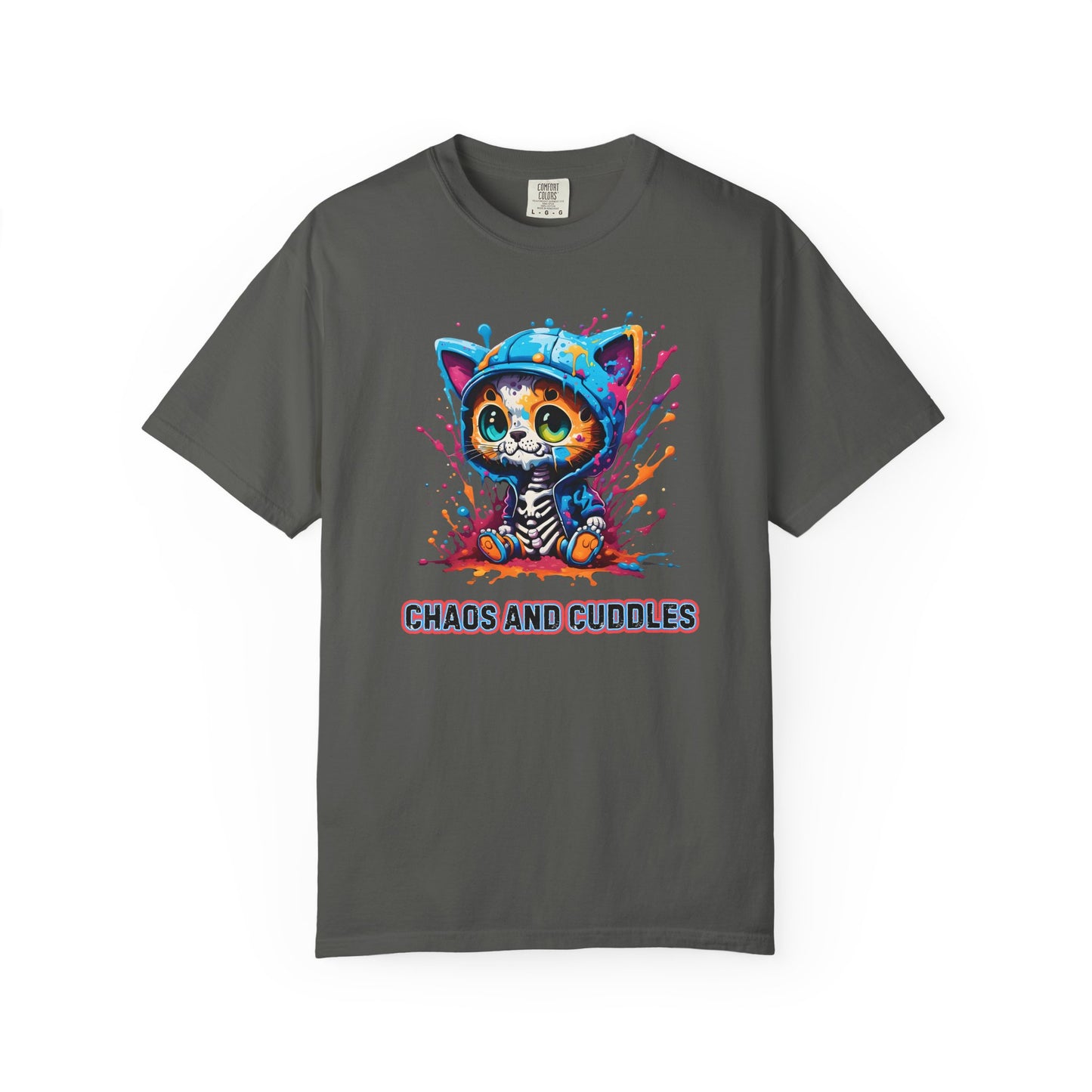 Chaos and Cuddles Cat T-Shirt: Funny Pet Lover Gift