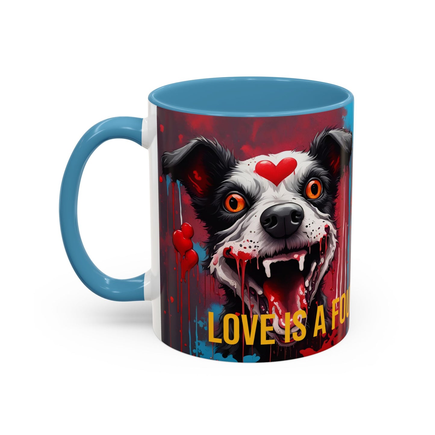 Dog Lover Coffee Mug: "Love Is a Four-Legged Word" Ceramic Cup