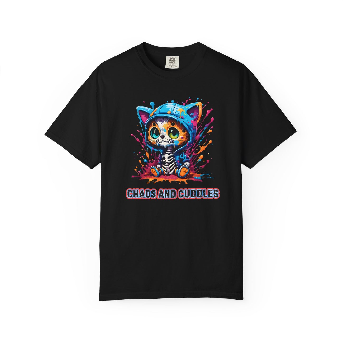 Chaos and Cuddles Cat T-Shirt: Funny Pet Lover Gift