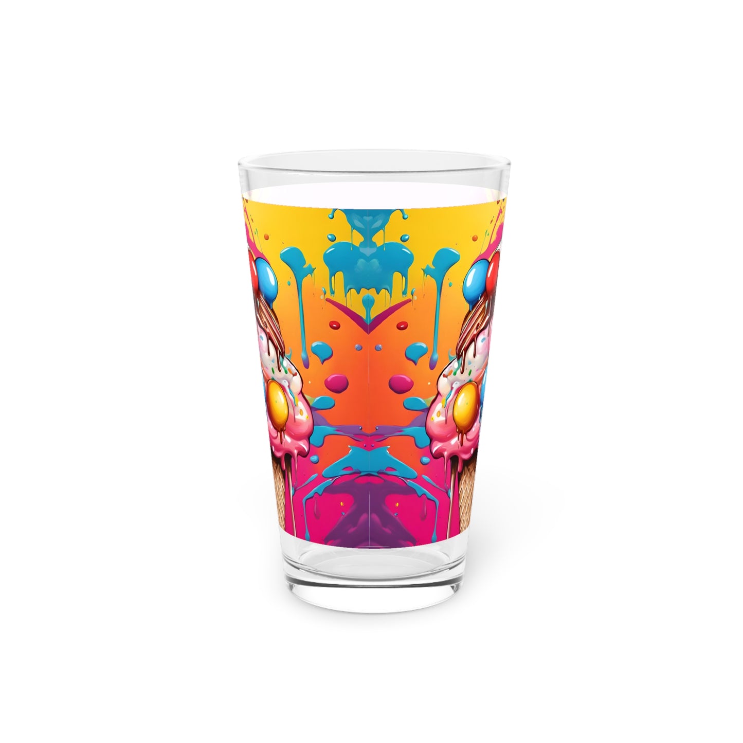 Ice-cream & Lollipops Splash Art Pint Glass (16oz)