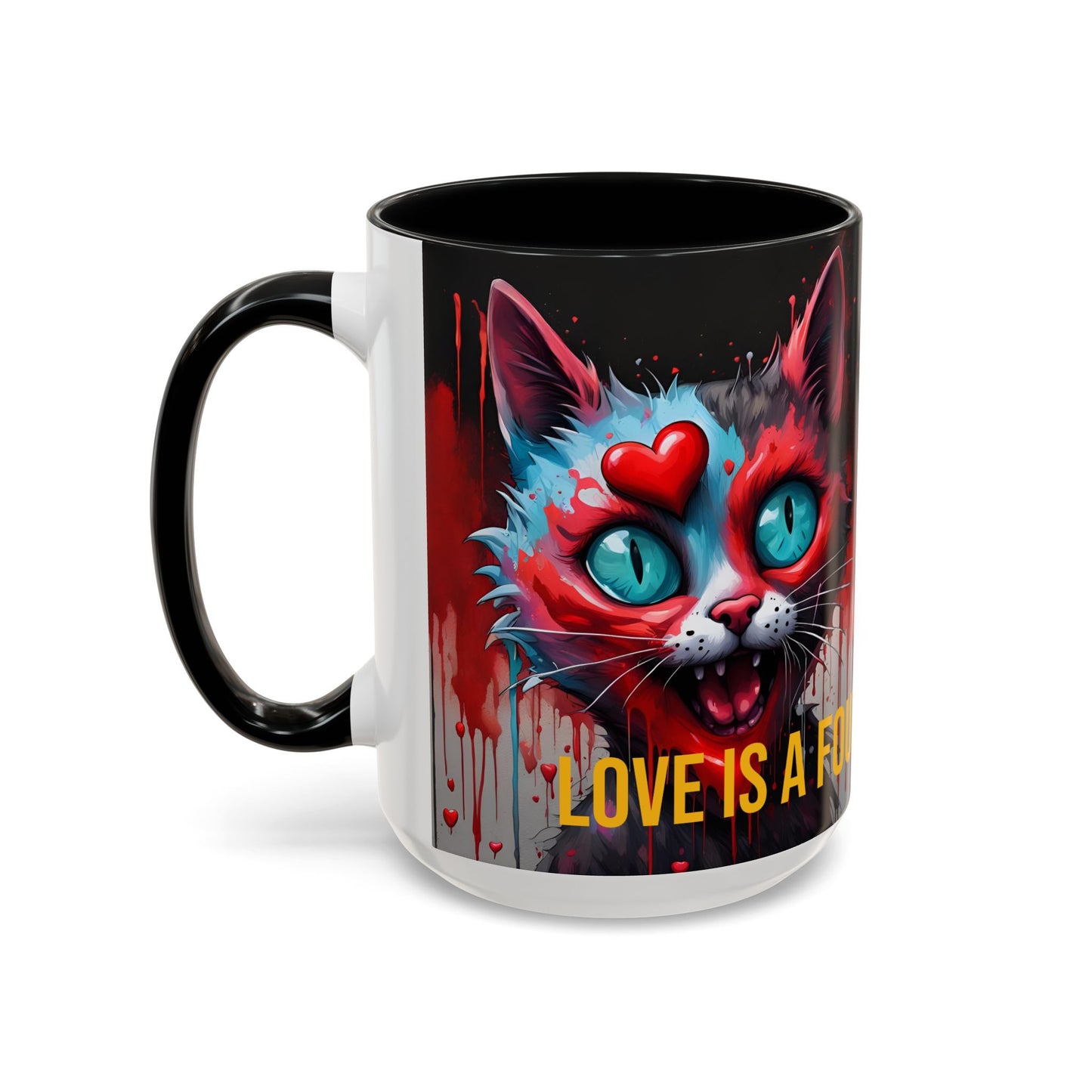 Funny Cat Mug | Love Is a Four-Legged Word | Quirky Gift for Cat Lovers