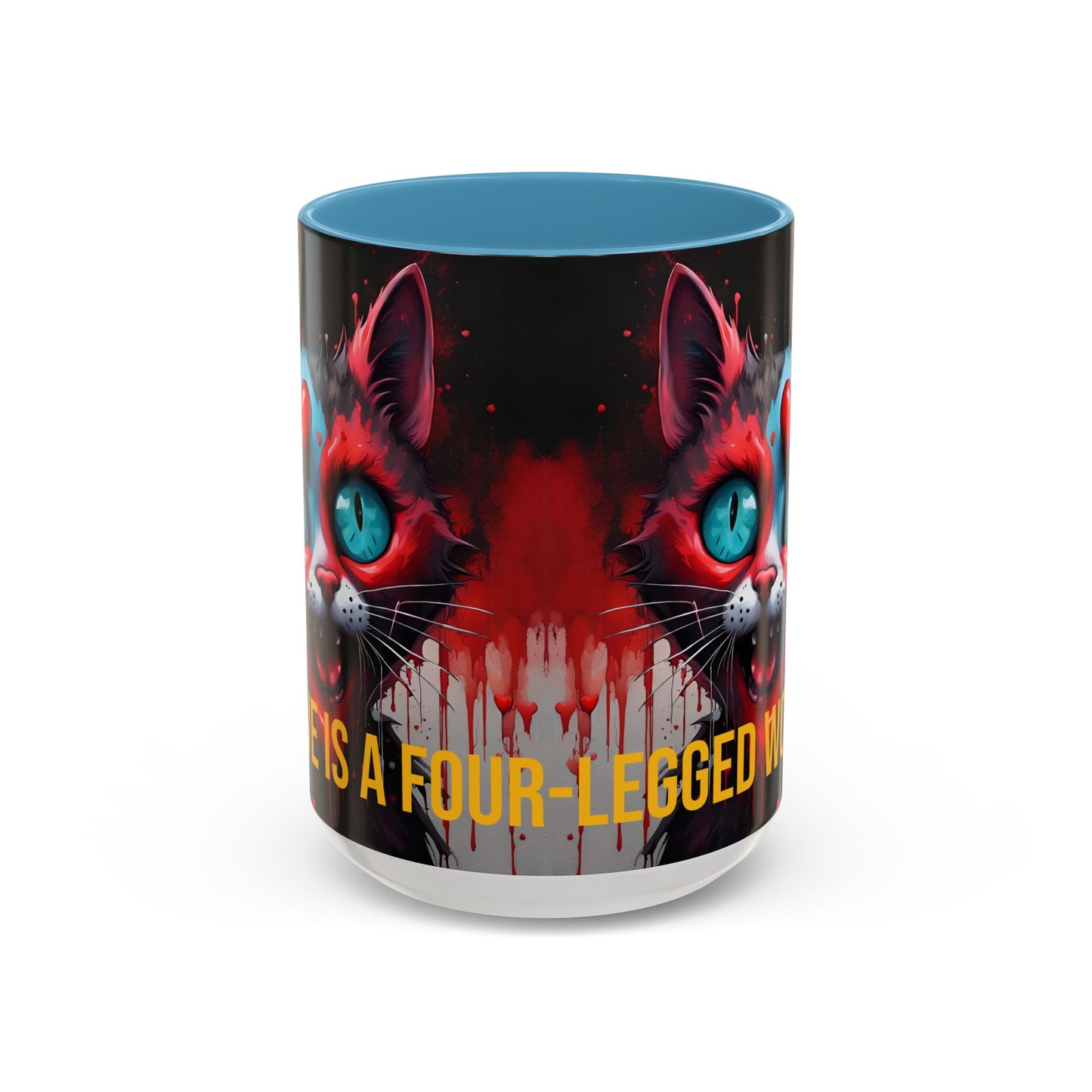 Funny Cat Mug | Love Is a Four-Legged Word | Quirky Gift for Cat Lovers