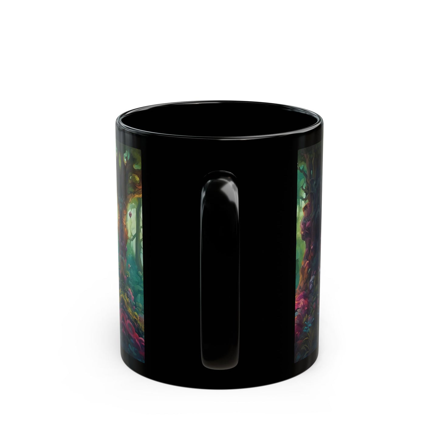 Enchanted Forest Cottage Mug: Whimsical Coffee Cup with Hidden Message