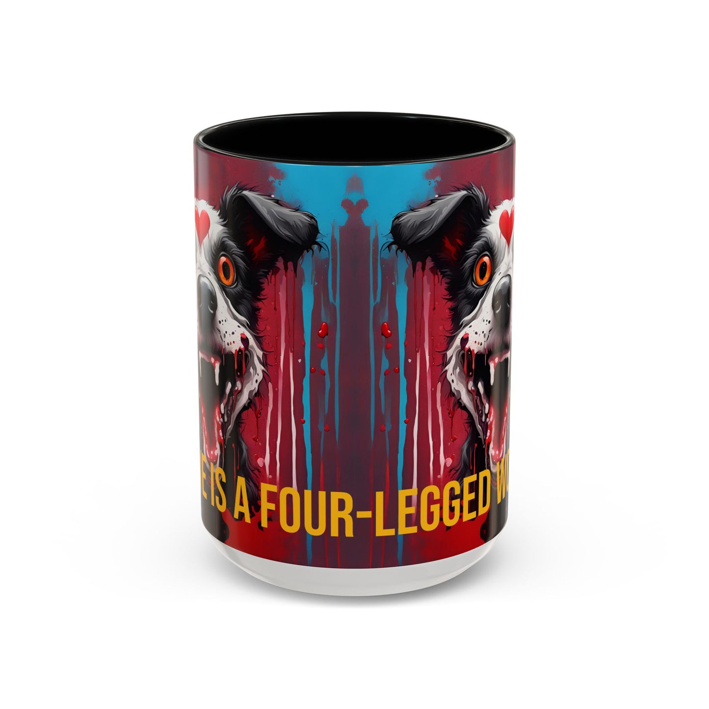 Dog Lover Coffee Mug: "Love Is a Four-Legged Word" Ceramic Cup