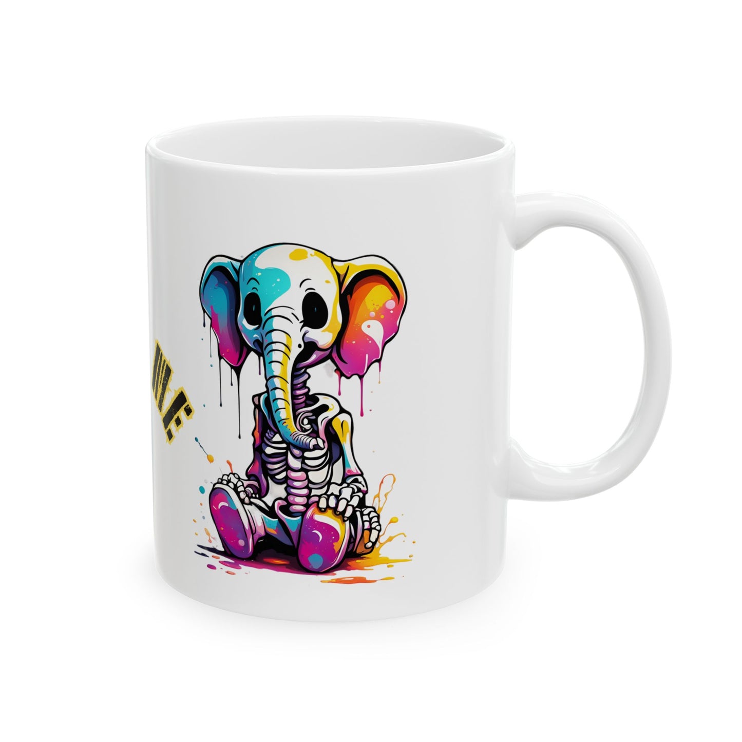 Feed Me Creative Ceramic Mug, Coffee Lover Gift, Art Mug, Vibrant Drinkware, Unique Kitchen Decor, Funny Gift Idea