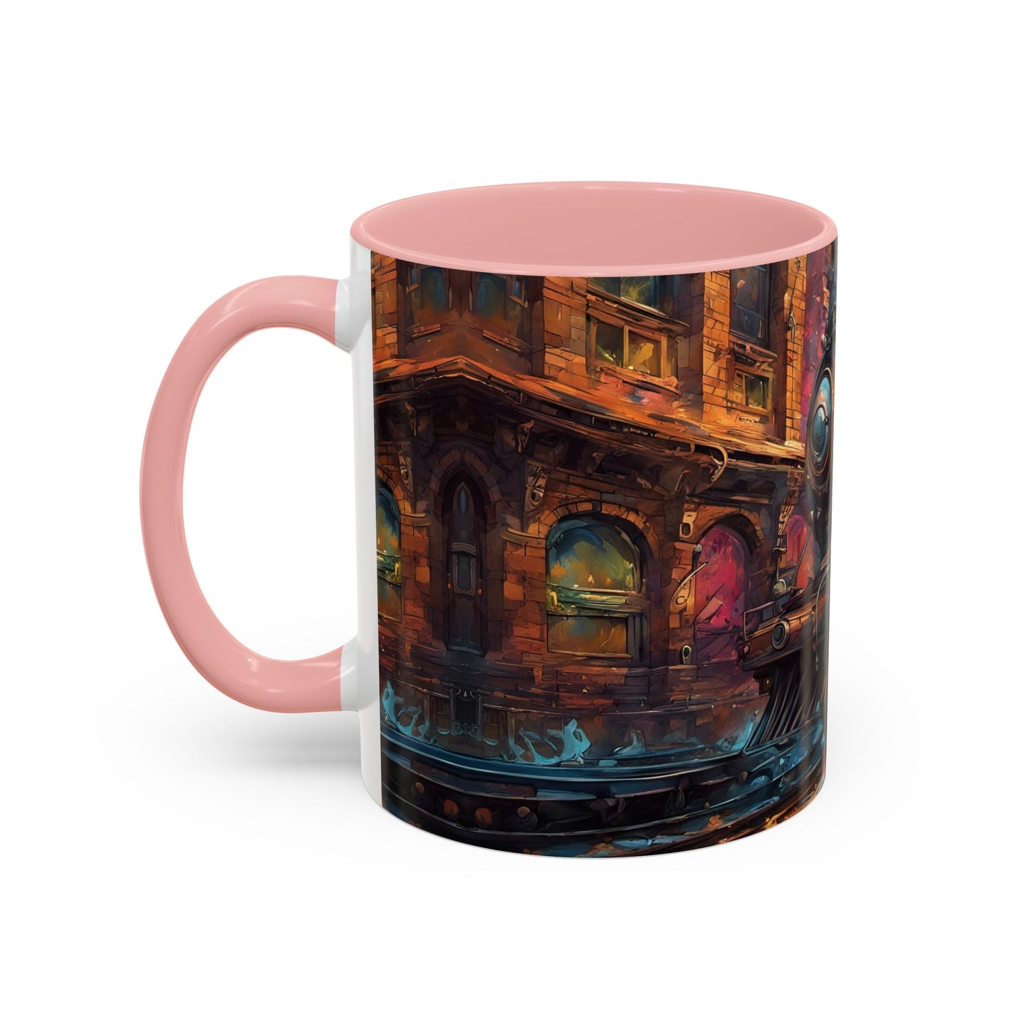 Steampunk Train Coffee Mug | Ceramic Railway Accent MUG | Train Lover Gift | Railway Accent Design | Coffee Cup Gift | Retro Style MUG