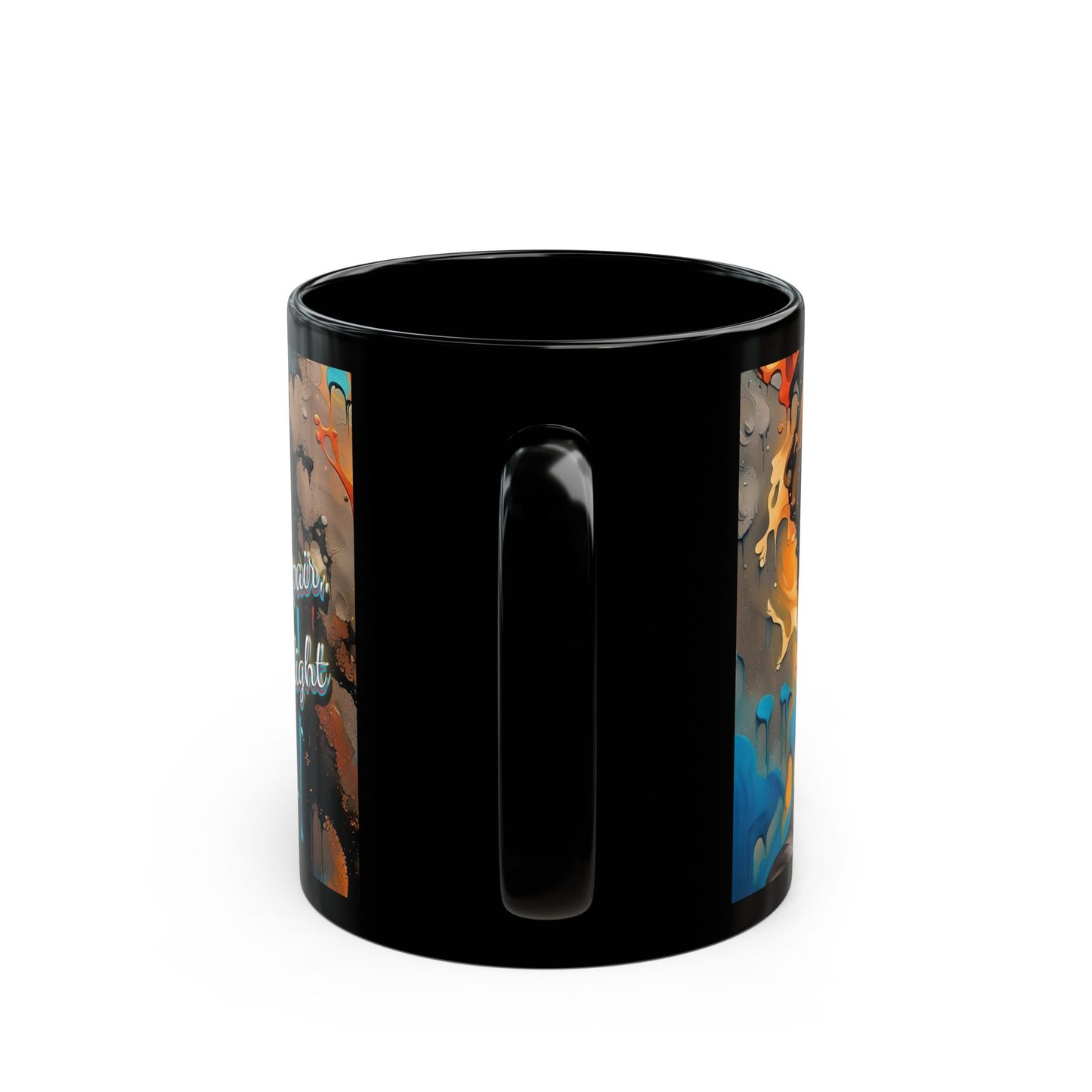 Inspirational Black Mug: "My Soul Finds the Light" - Motivational Coffee Cup
