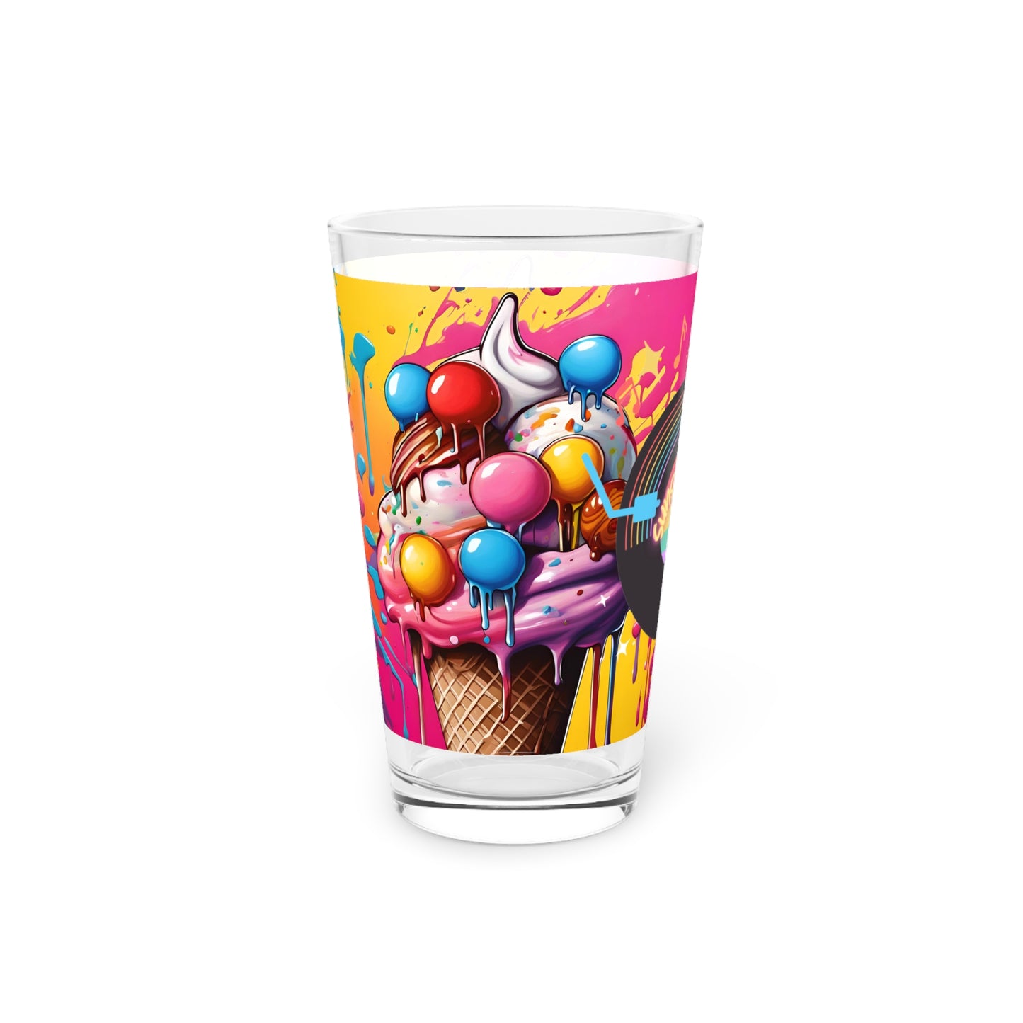 Ice-cream & Lollipops Splash Art Pint Glass (16oz)