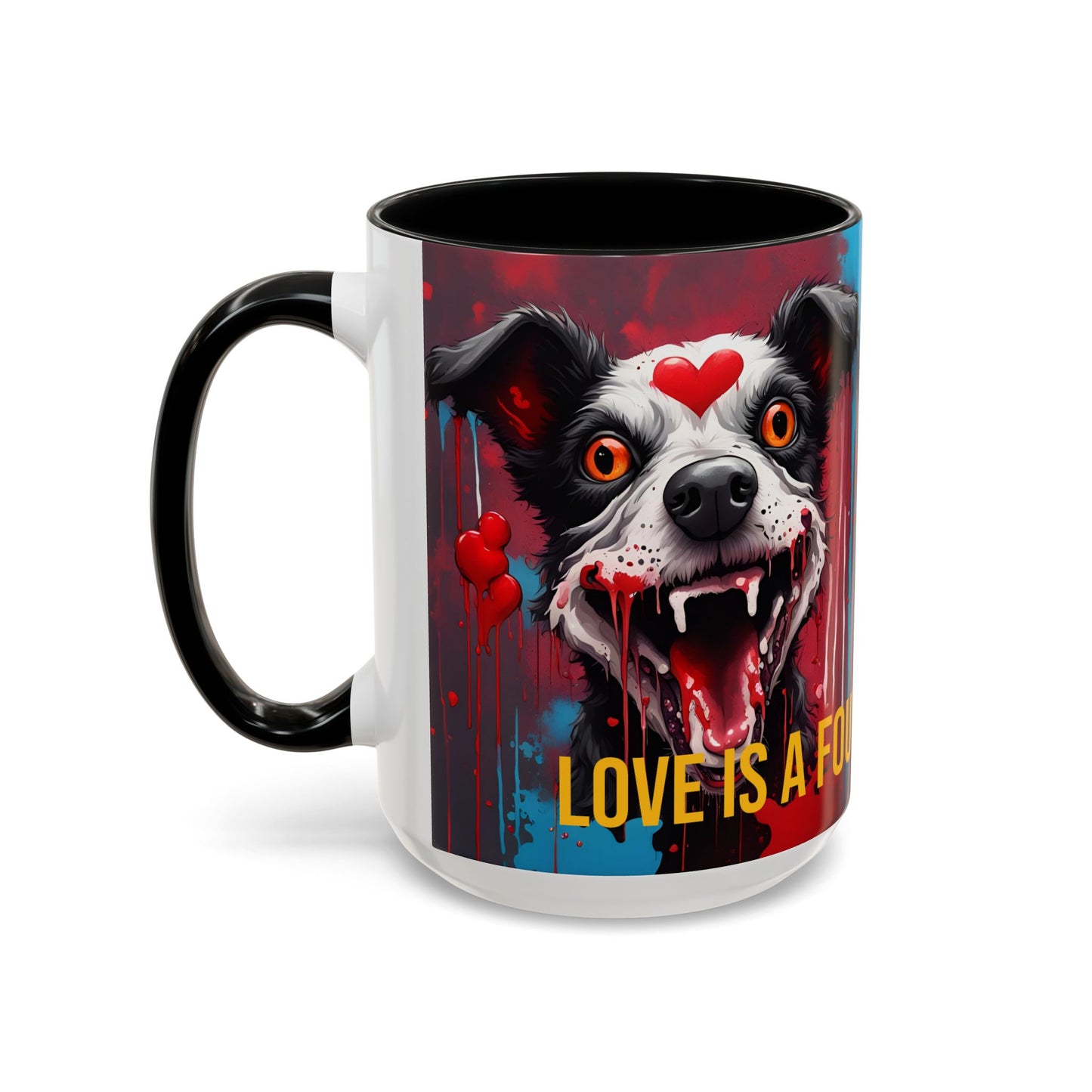 Dog Lover Coffee Mug: "Love Is a Four-Legged Word" Ceramic Cup