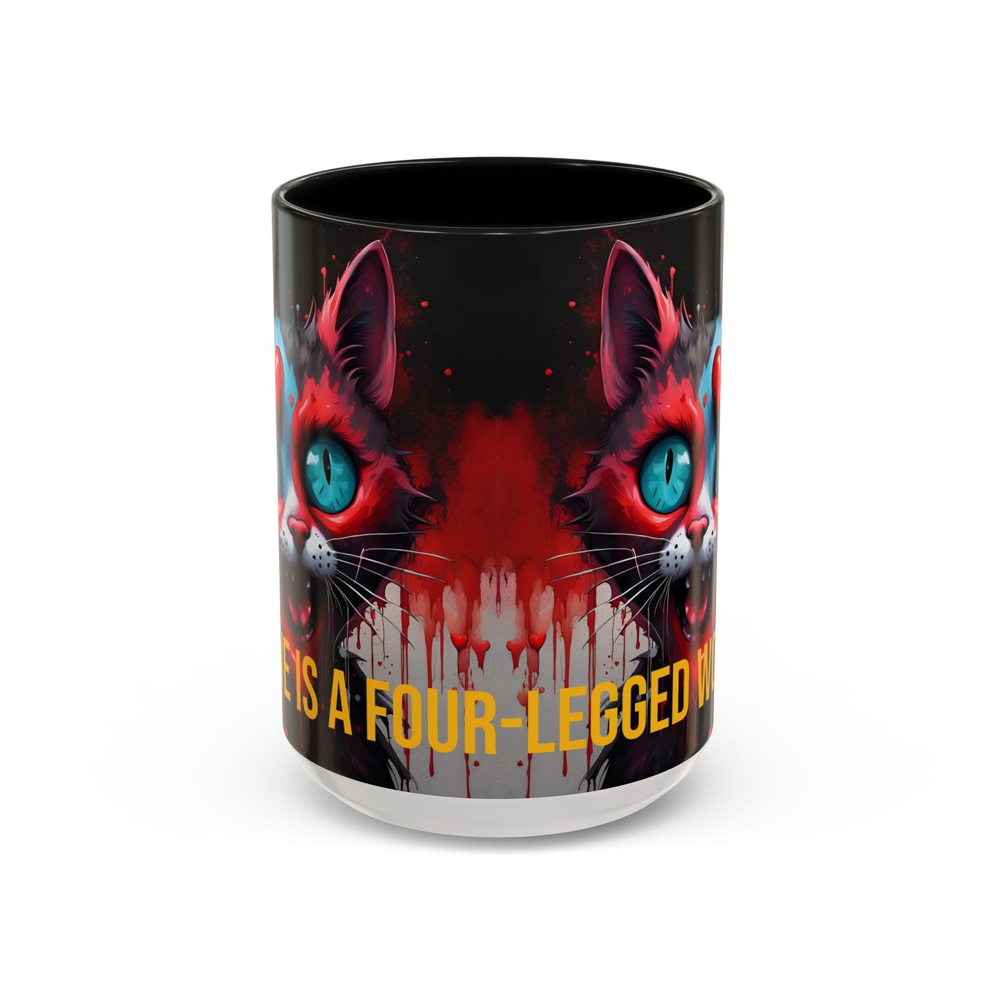 Funny Cat Mug | Love Is a Four-Legged Word | Quirky Gift for Cat Lovers