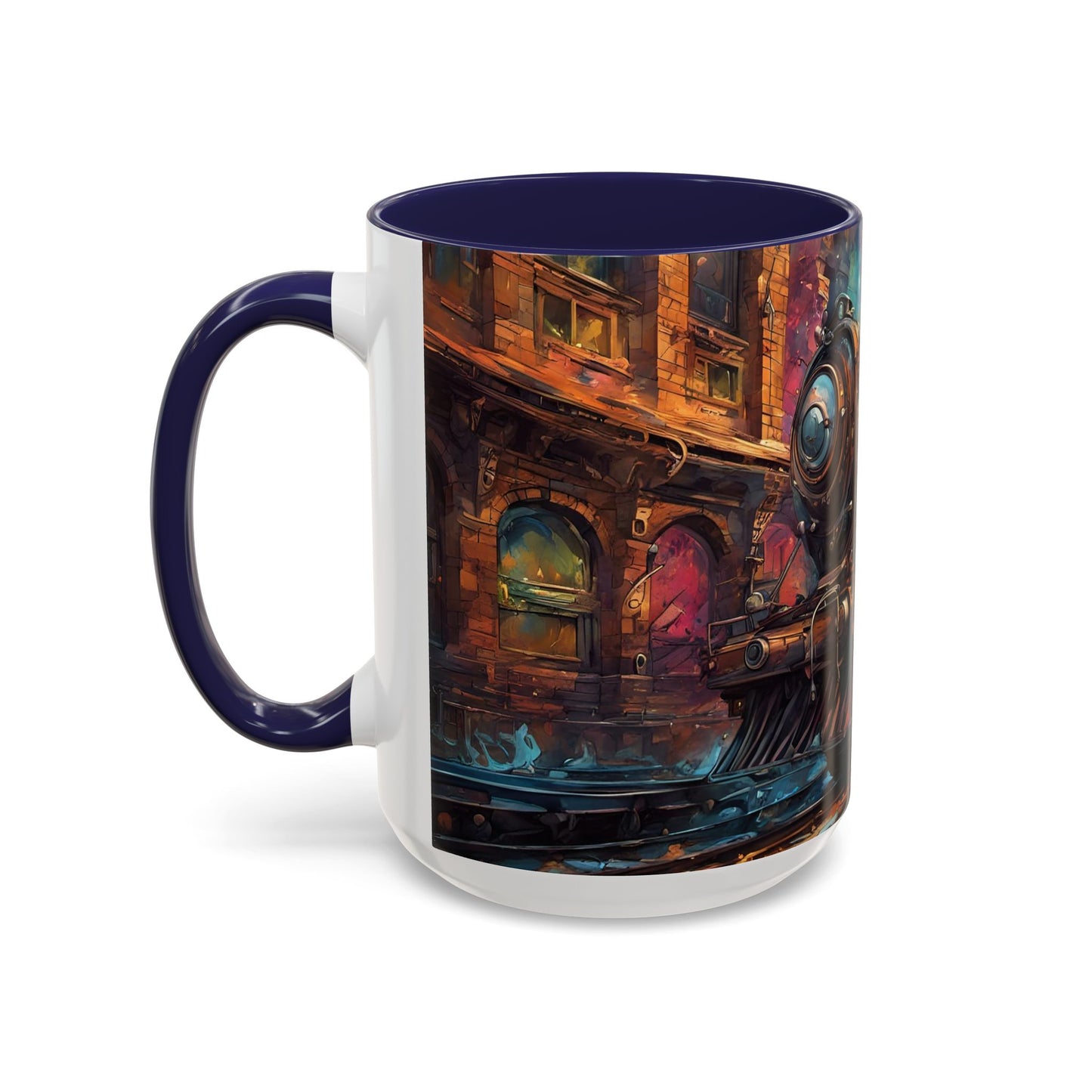 Steampunk Train Coffee Mug | Ceramic Railway Accent MUG | Train Lover Gift | Railway Accent Design | Coffee Cup Gift | Retro Style MUG