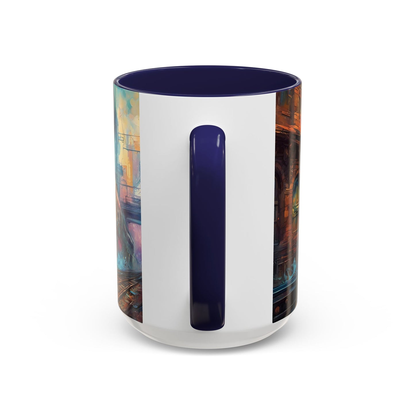 Steampunk Train Coffee Mug | Ceramic Railway Accent MUG | Train Lover Gift | Railway Accent Design | Coffee Cup Gift | Retro Style MUG