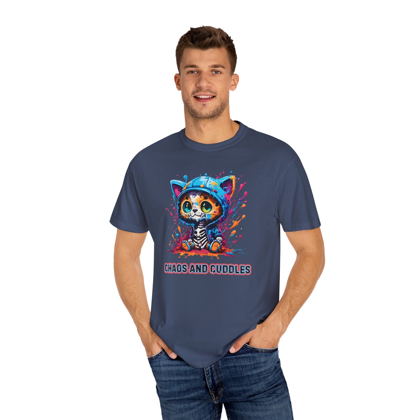 Chaos and Cuddles Cat T-Shirt: Funny Pet Lover Gift