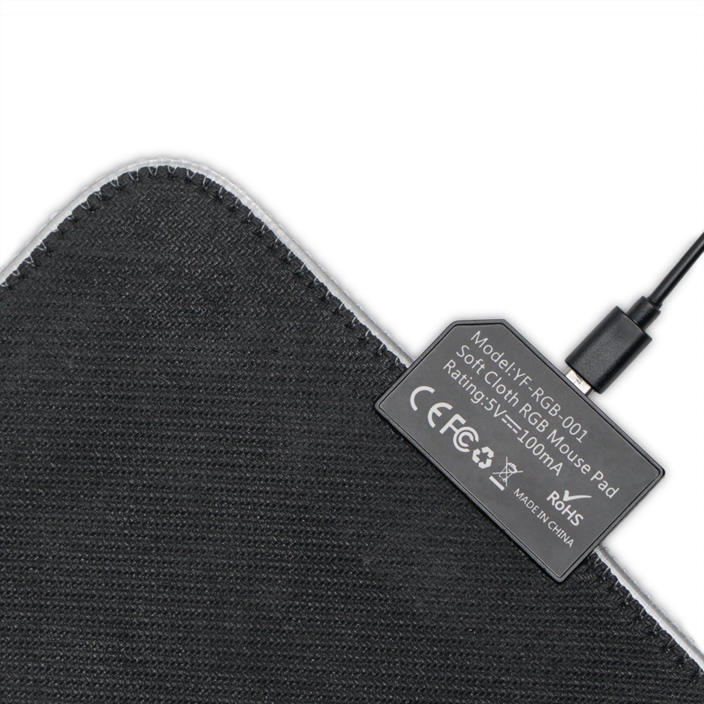 Mr. Happy Chaos RGB Gaming Mouse Pad: Large LED Desk Mat
