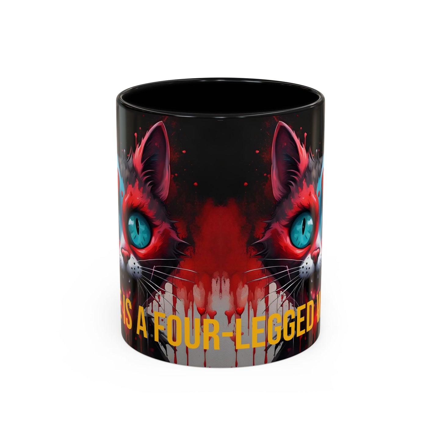 Funny Cat Mug | Love Is a Four-Legged Word | Quirky Gift for Cat Lovers