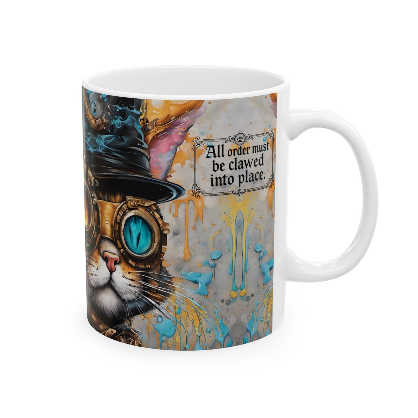 Baroness Nyx von Clawthorne Steampunk Cat Mug
