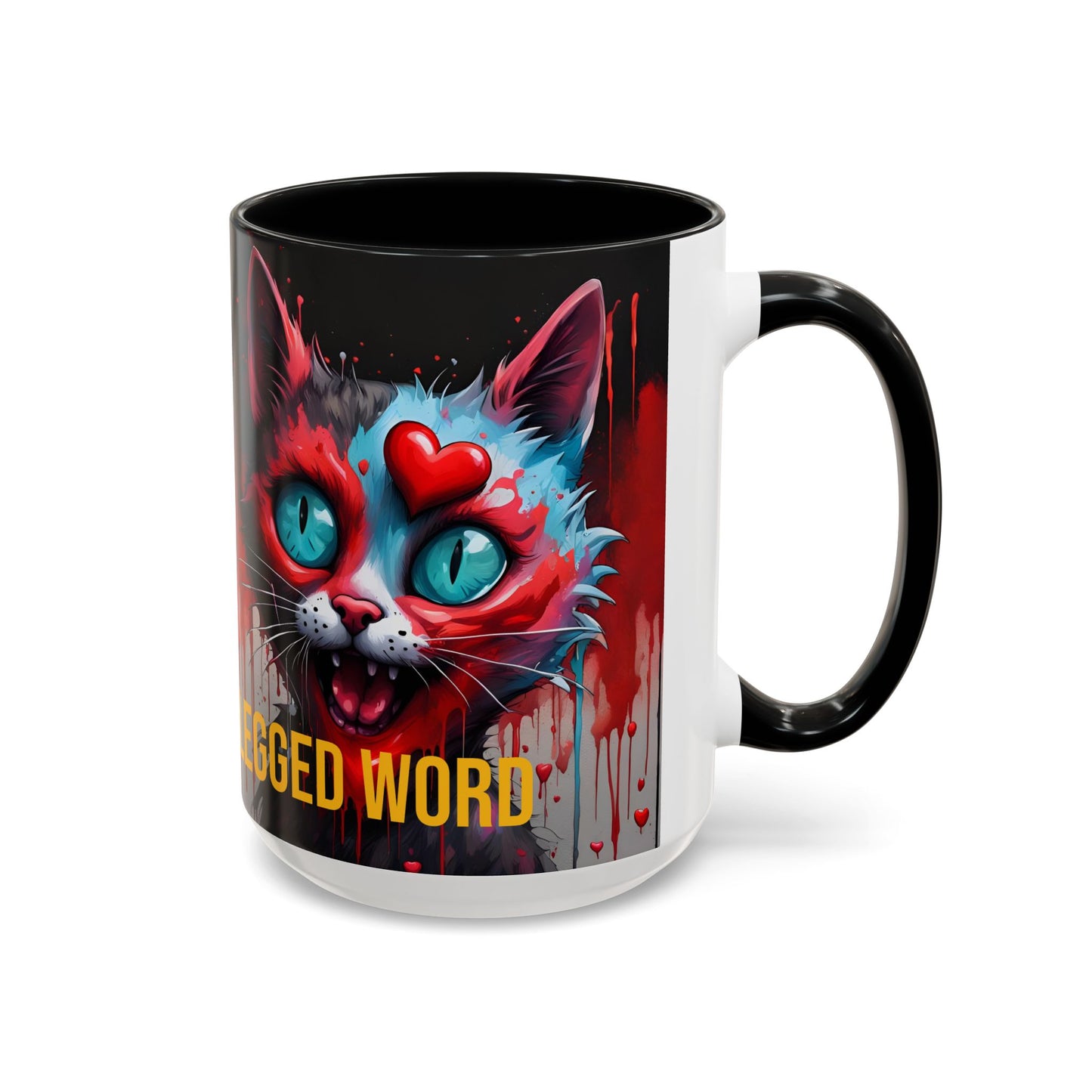 Funny Cat Mug | Love Is a Four-Legged Word | Quirky Gift for Cat Lovers