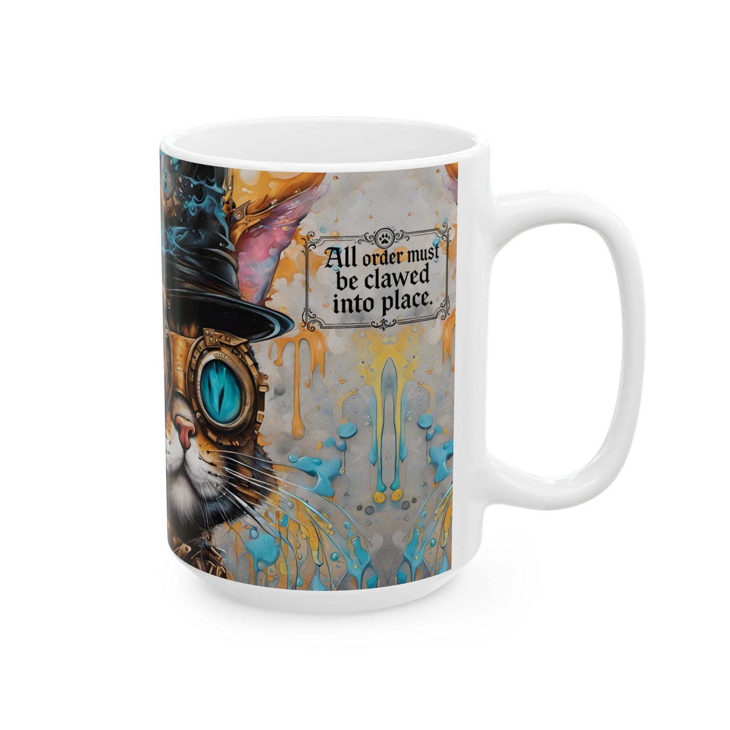 Baroness Nyx von Clawthorne Steampunk Cat Mug