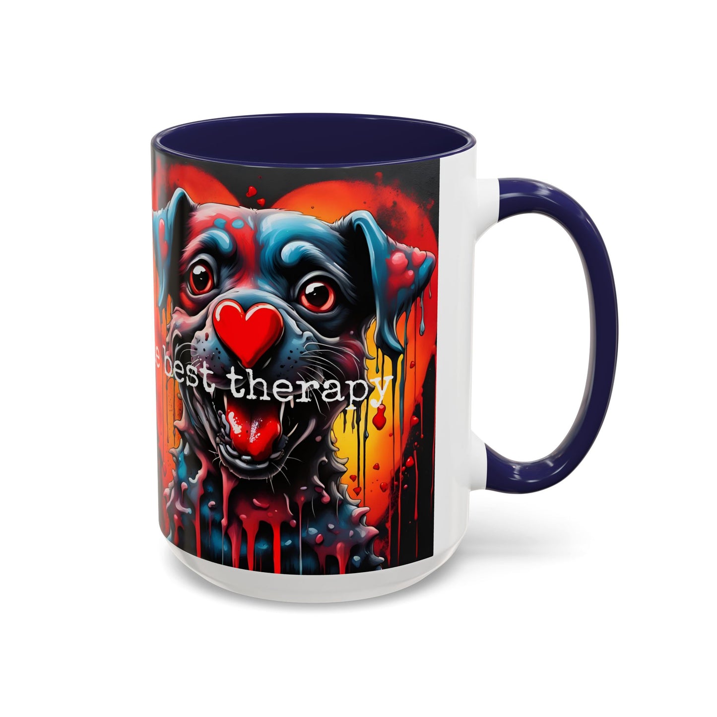 Dog Therapy Coffee Mug: Pet Lover Gift, 11oz/15oz Ceramic