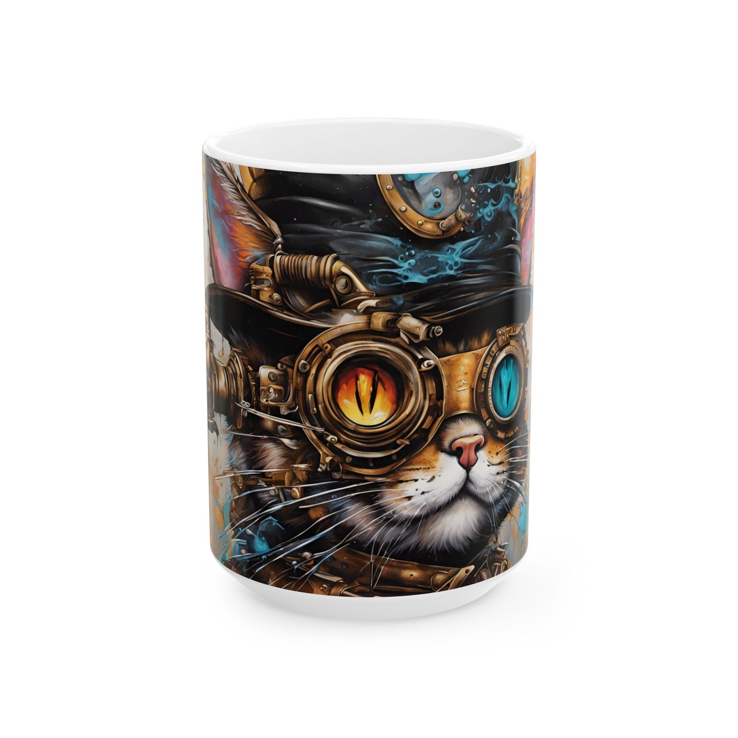 Baroness Nyx von Clawthorne Steampunk Cat Mug