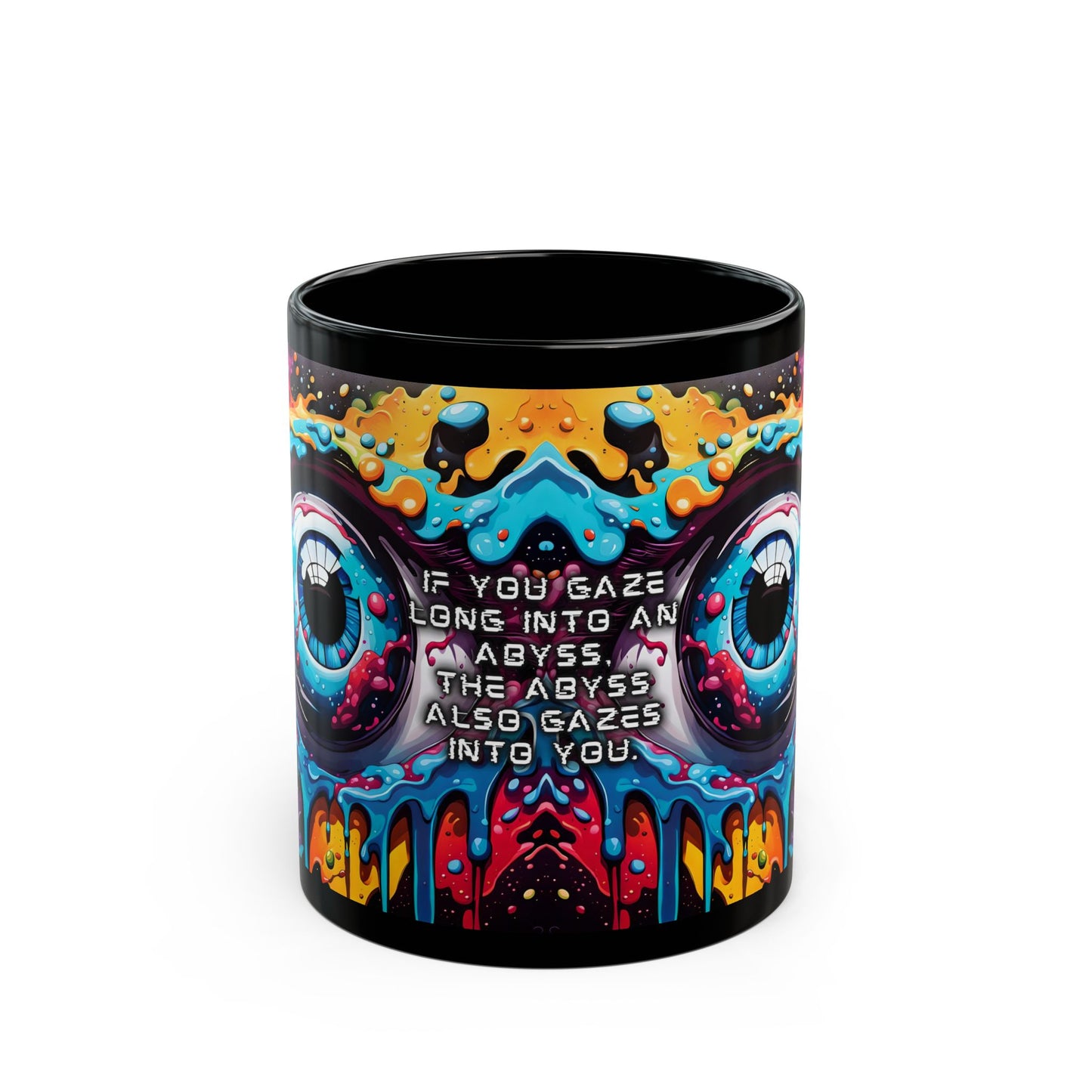 Vibrant Cosmic Eye Mug | Psychedelic Design | Bright Colours | Ceramic Coffee Cup | 11oz/15oz