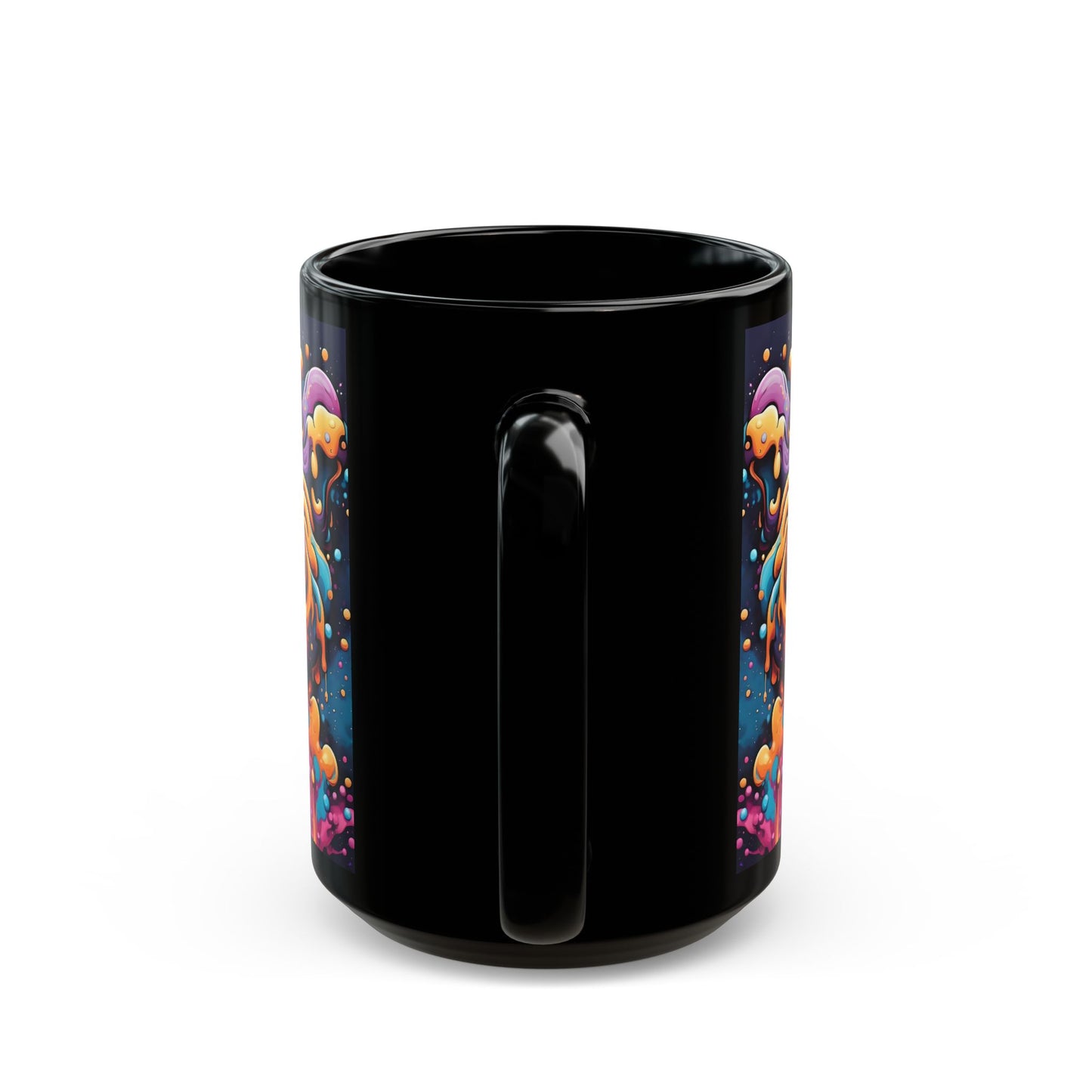 Rise & Grind Fu Dog Mug – Psychedelic Wake-Up Art