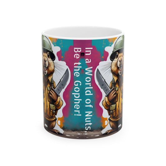 Funny Gopher Coffee Mug | Unique Design | Humorous Ceramic Cup