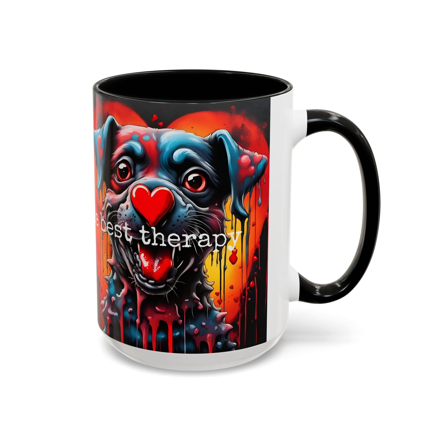 Dog Therapy Coffee Mug: Pet Lover Gift, 11oz/15oz Ceramic