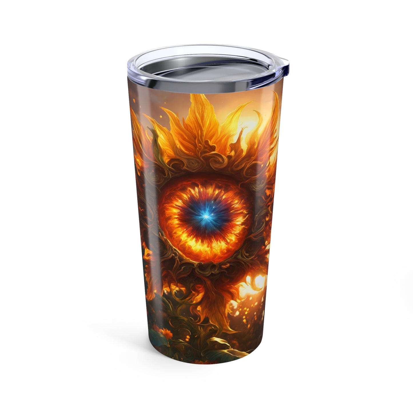 Blue Eyed Sunflower 20oz Tumbler | Nature Inspired Floral Cup | Gift for Botanical Art Lovers