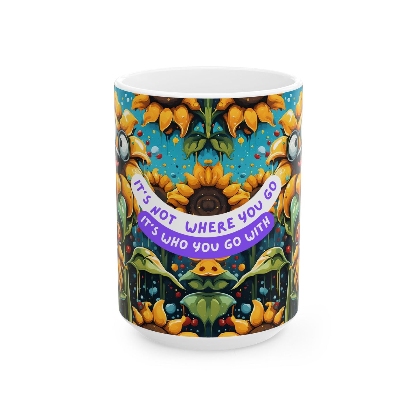 Sunflower Friendship Mug Gift | Unique Coffee Cup for Best Friend | Inspirational Quote Tea Mug for Her