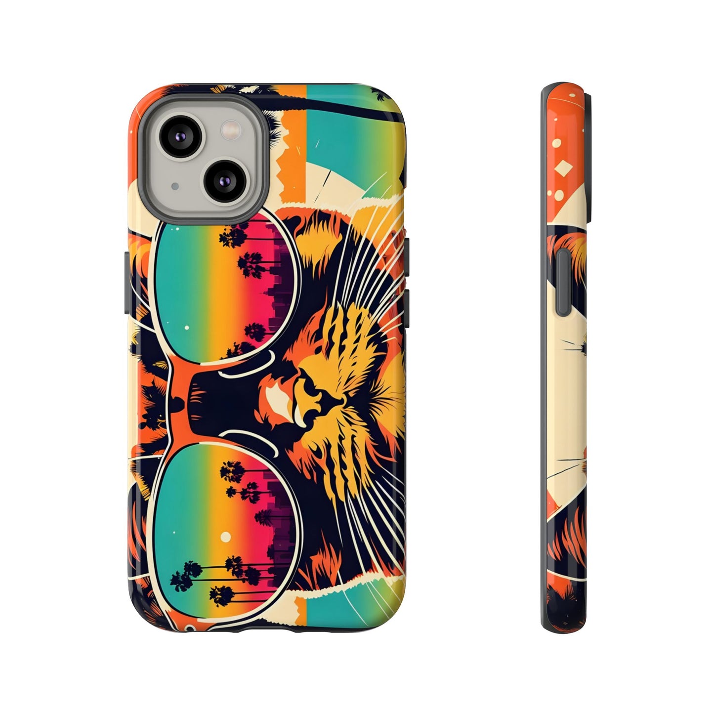 80s Retro Cat Phone Case – Retro Wraparound Design for iPhone & Samsung