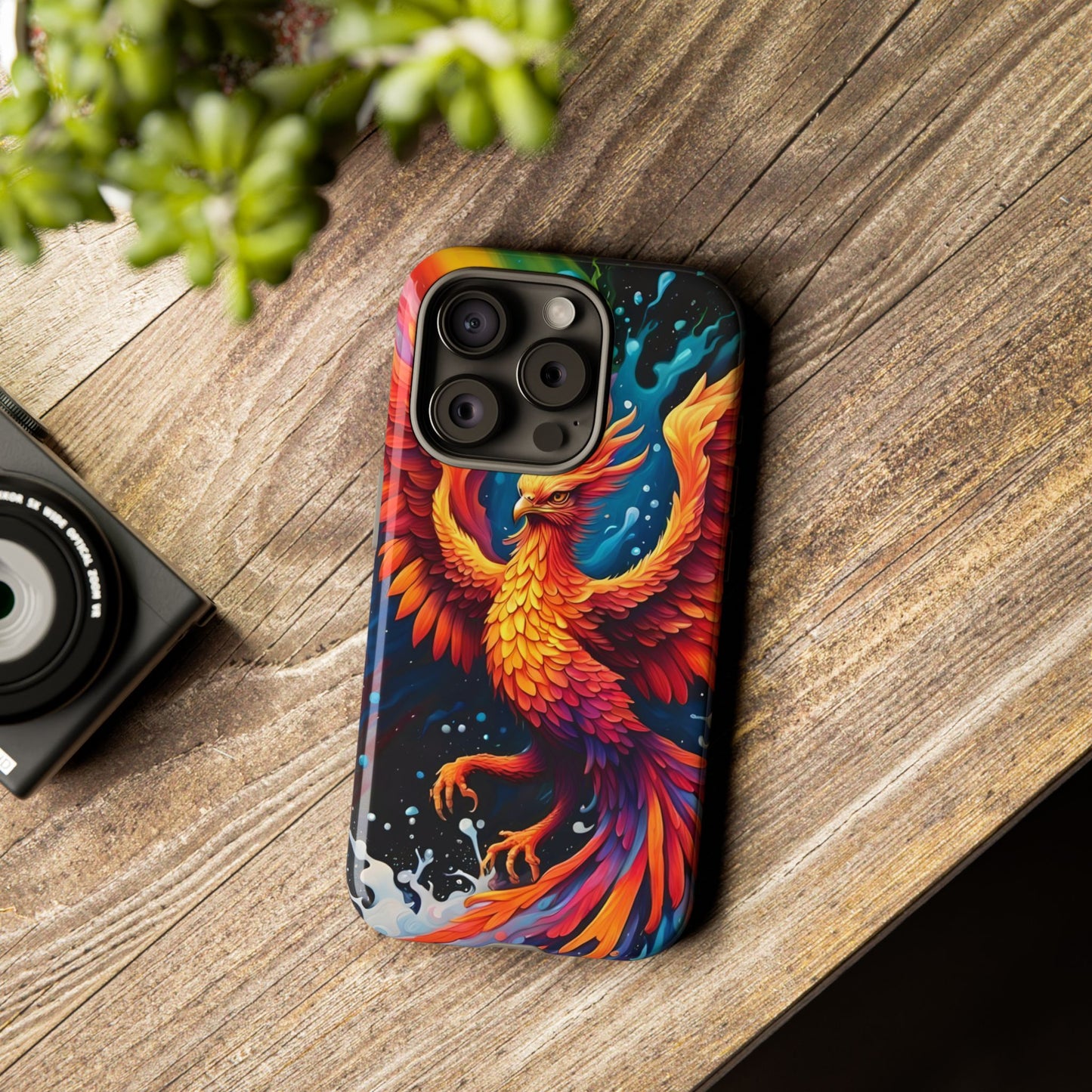Fiery Phoenix Phone Case – Mythical Creature Design, iPhone & Samsung Compatible