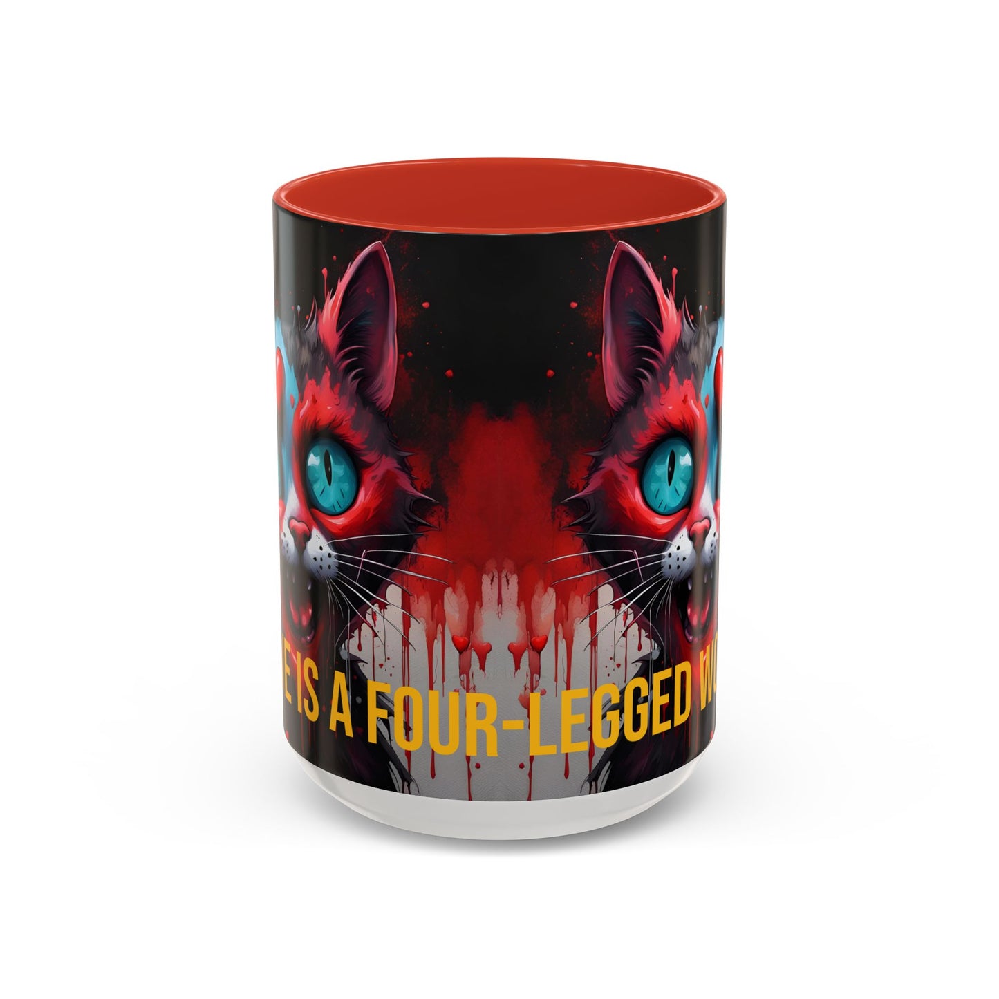 Funny Cat Mug | Love Is a Four-Legged Word | Quirky Gift for Cat Lovers