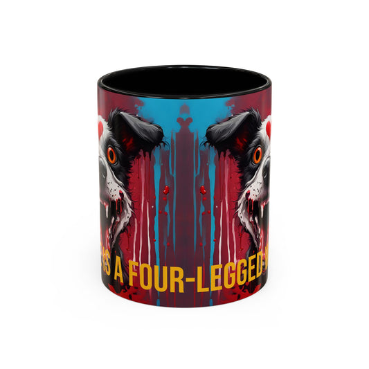 Dog Lover Coffee Mug: "Love Is a Four-Legged Word" Ceramic Cup