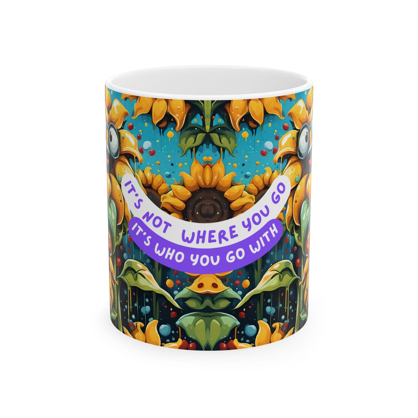 Sunflower Friendship Mug Gift | Unique Coffee Cup for Best Friend | Inspirational Quote Tea Mug for Her