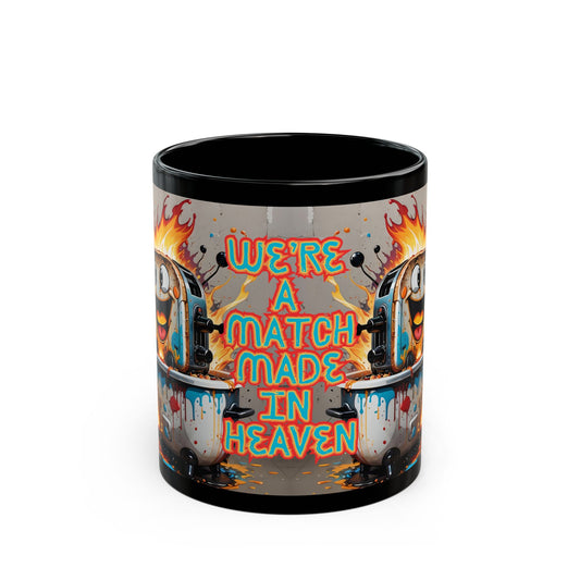 Humorous Toaster On Fire Ceramic Mug: Funny Coffee Cup Gift