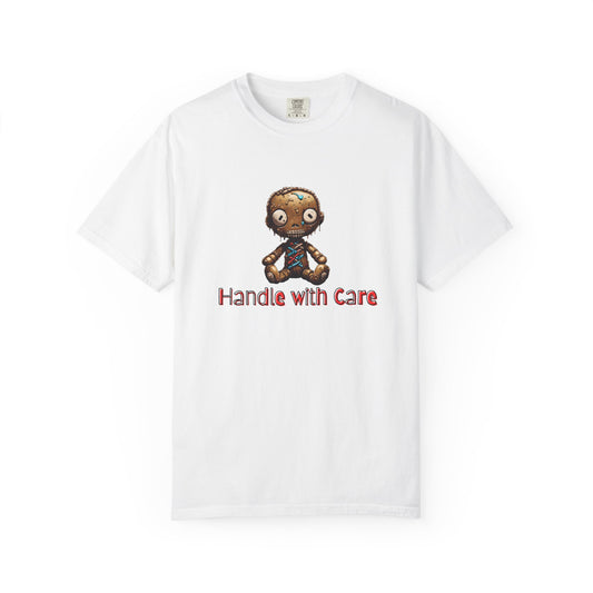 Handle with Care Voodoo Doll Unisex Garment-Dyed T-shirt