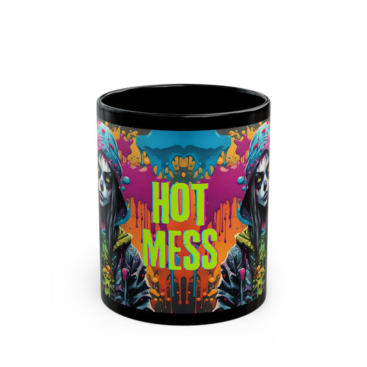 Punk Style Hot Mess Mug | Splash Art Living Dead Girl | Unique Ceramic Coffee Cup