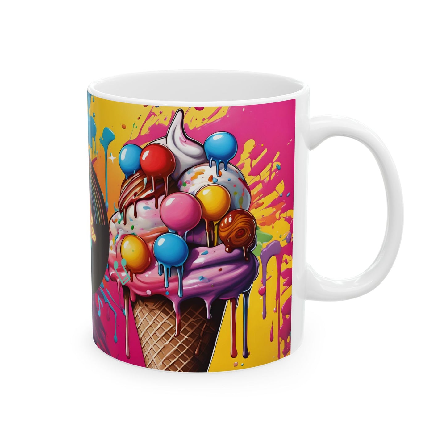 Sunshine Pop Coffee Mug | Vibrant Retro Design | Colorful Ceramic Cup