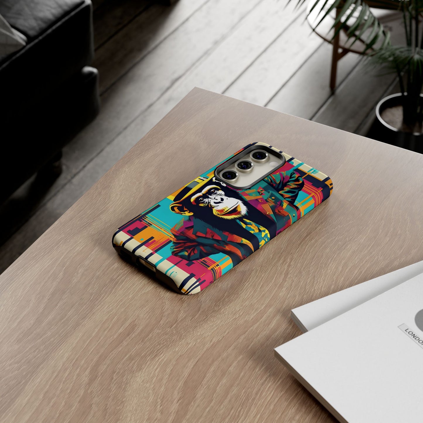 Pimp Chimp Phone Case – Retro Pop Art Monkey Design for iPhone & Samsung