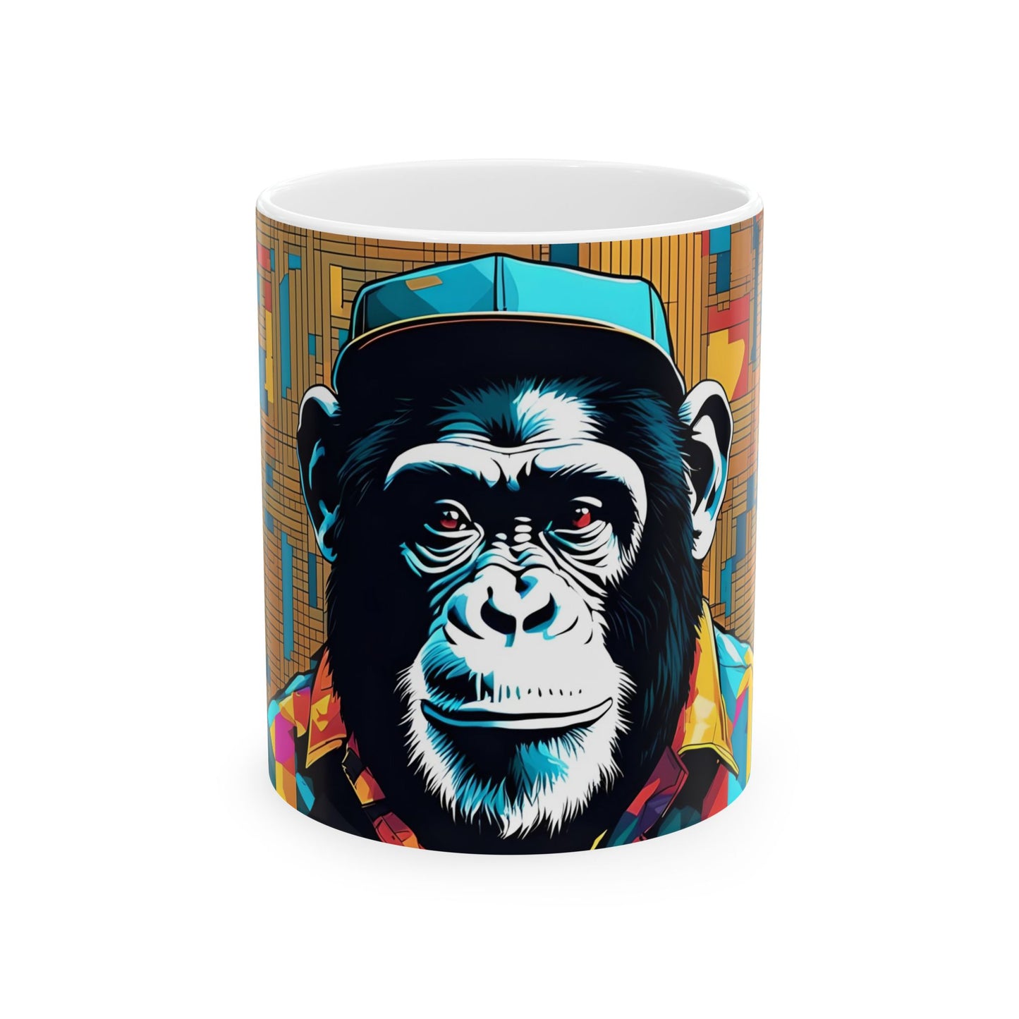 Boss Chimp Coffee Mug: Pop Art Office Gift