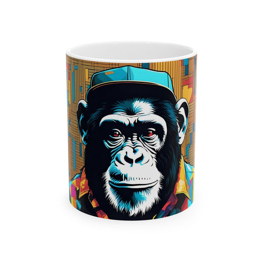 Boss Chimp Coffee Mug: Pop Art Office Gift