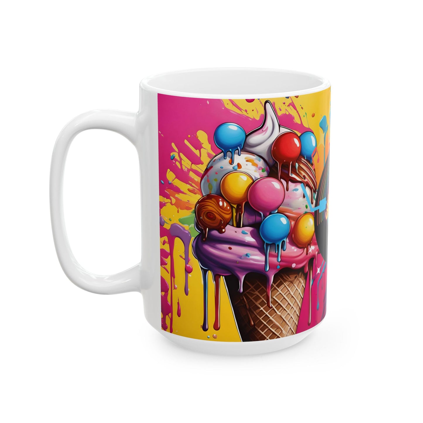 Sunshine Pop Coffee Mug | Vibrant Retro Design | Colorful Ceramic Cup